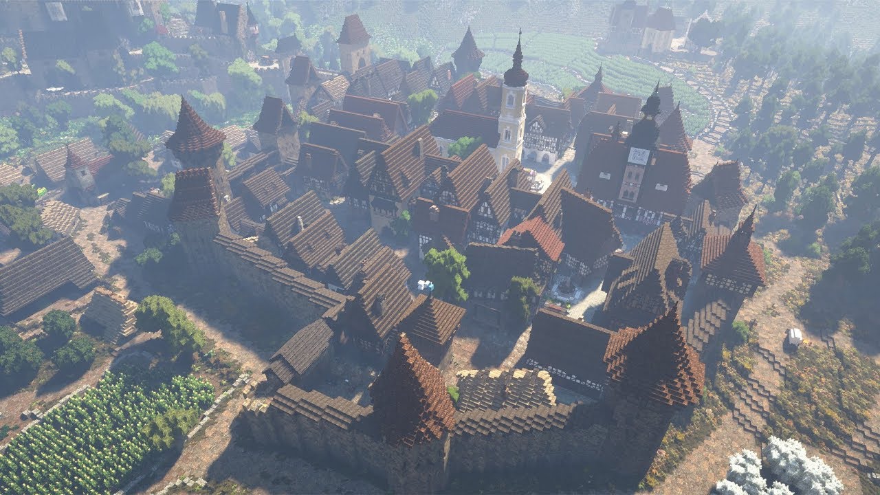 Medieval town minecraft map